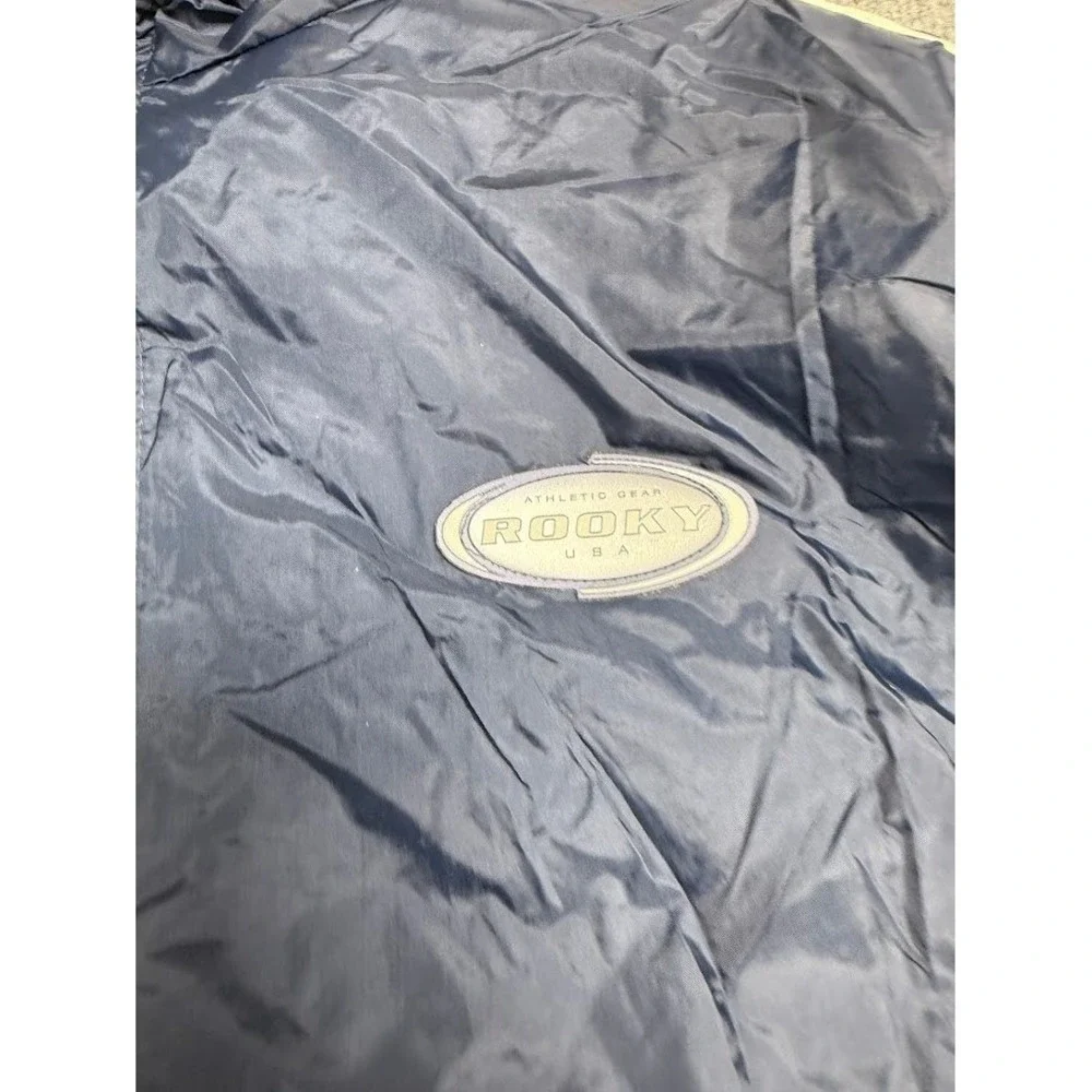 Vintage ROOKY USA Navy Blue White Stripe‎ Athletic Gear Track Jacket XXL - NEW
